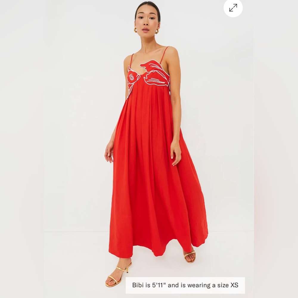 Farm Rio Red Fish Dress - NWT Medium
